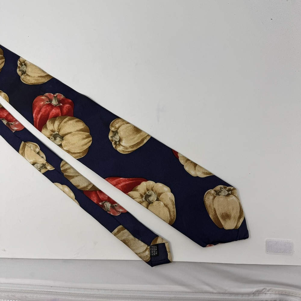 STEFFANO NELLI Vegetables‎ Art 100% Silk Tie Handmade in Italy